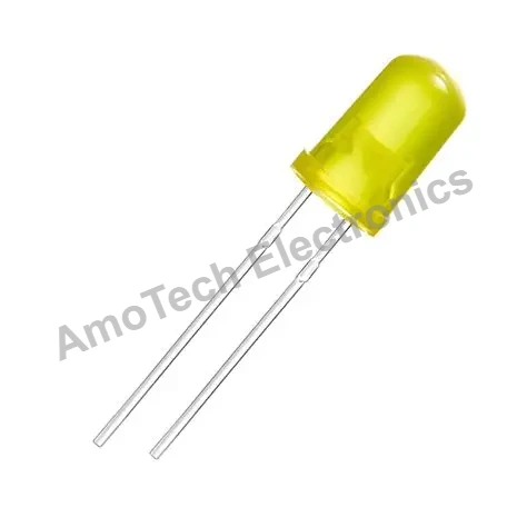 2 Pin 5mm Yellow LED Round Light Emitting Diode