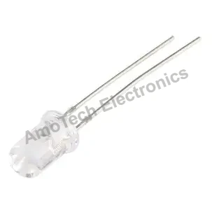 2 Pin 5mm White LED Round Light Emitting Diode